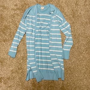 A New Day blue stripped cardigan